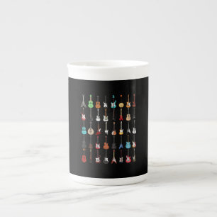 Caneca De Porcelana Instrumento Musical de Violão Rock and Roll