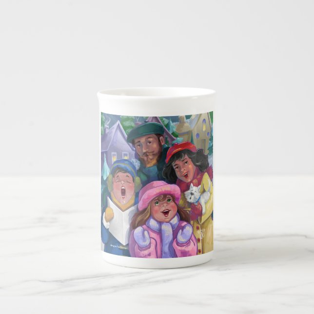Caneca De Porcelana Ir a um Caroling (Frente)