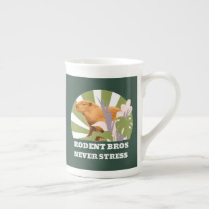 Caneca De Porcelana Irmãos Roedores Nunca Estrese Capivara