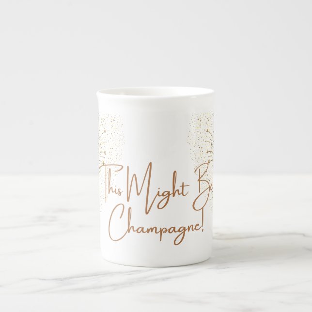 Caneca De Porcelana Isto Pode Ser Champanhe Porcelana Coffee Mug - Div (Frente)