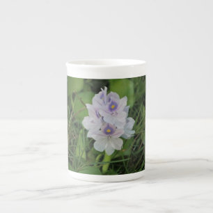 Caneca De Porcelana Jacinto de Água em Flor - Flor Aquática Tropical