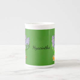 Caneca De Porcelana Jacintos em Vasos