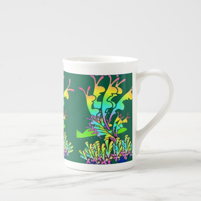 Caneca De Porcelana Jardim Flor (Direita)