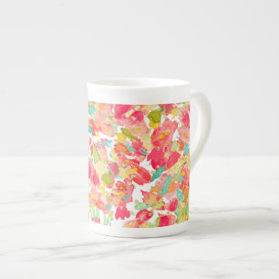 Caneca De Porcelana Jardim Floral/Aquarela PixDezines