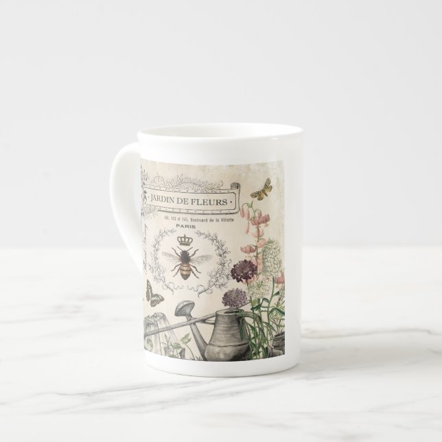 CANECA DE PORCELANA JARDIM FRANCÊS DA ABELHA (Frente Esquerda)
