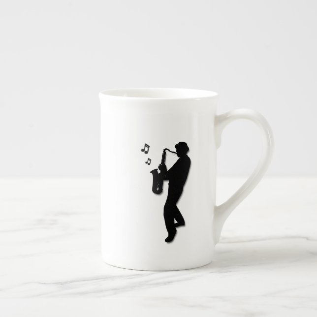 Caneca De Porcelana Jogador saxofone (Direita)