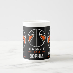 Caneca De Porcelana Jogadora de basquete, Aniversário de Basquete