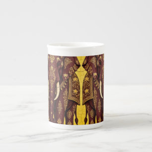 Caneca De Porcelana Kandyan Royal Maroon Tusker Fleece -Sri Lanka