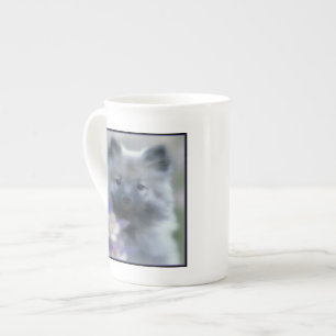 Caneca De Porcelana Keeshond e Columbine - Fotografia de Cães