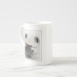 Caneca De Porcelana Keeshond Puppy Drapy - Arte Cachorro Original Boni