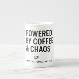 Caneca De Porcelana Kit de Sobrevivência do Novo Pai Alimentado por Ca