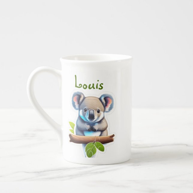 Caneca De Porcelana Koalabär auf Bambus (Esquerda)