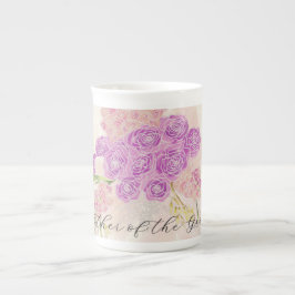 Caneca De Porcelana La Boca Golden blush arco de flores buquê Mãe do N