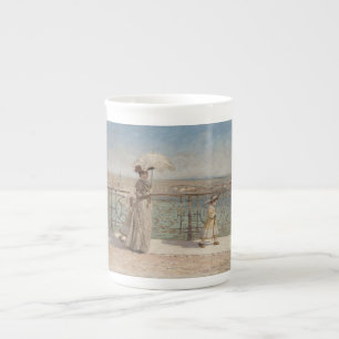 Caneca De Porcelana Lady e Girls na Ponte Nuovo em Verona