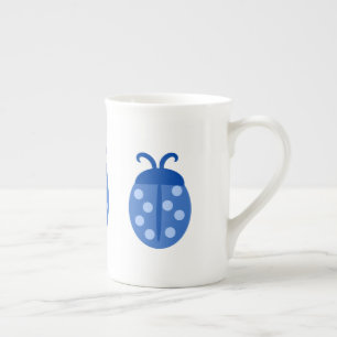 Caneca De Porcelana Ladybug Azul