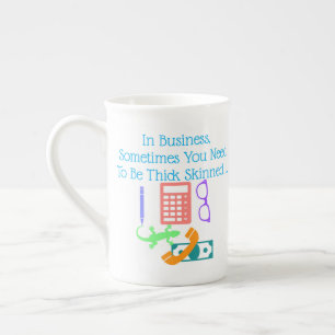 Caneca De Porcelana Lagarto no Trabalho