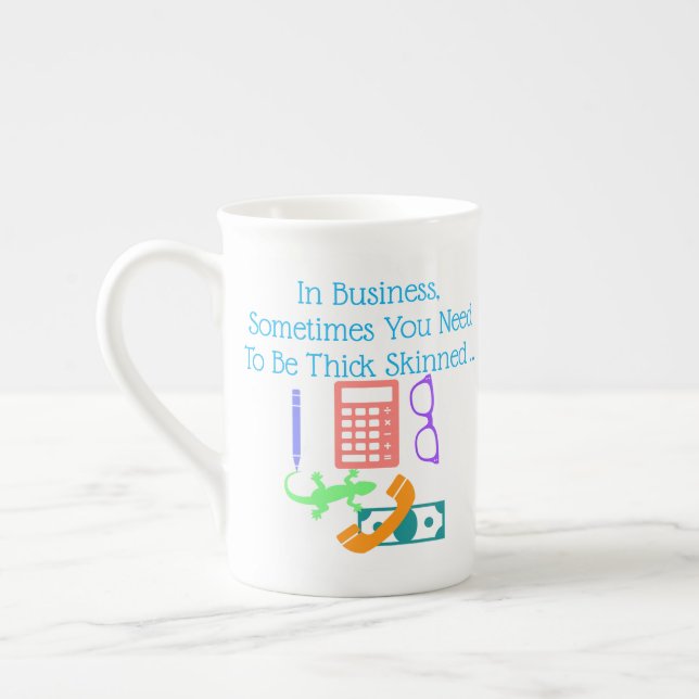Caneca De Porcelana Lagarto no Trabalho (Esquerda)