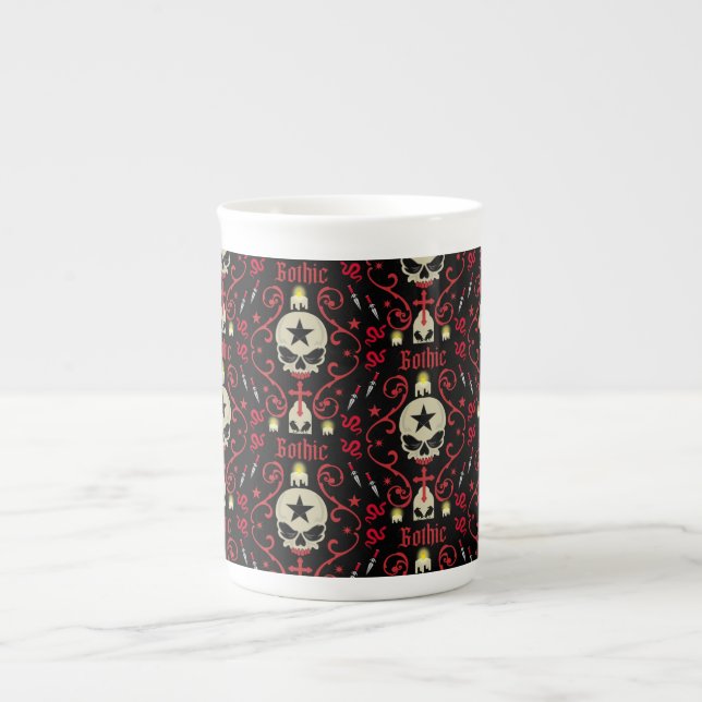 Caneca De Porcelana Lâmpada Gótica E Acessórios (Frente)