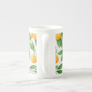 Caneca De Porcelana Laranjas aquarelas ou tangerinas