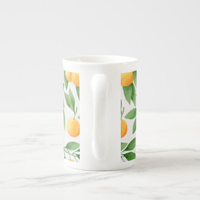 Caneca De Porcelana Laranjas aquarelas ou tangerinas (Traseira)