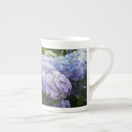 Caneca De Porcelana Lavanda e Lilac Hortensia Hydrangea Flowers
