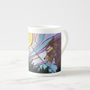 Caneca De Porcelana Leão Rei e Cubs