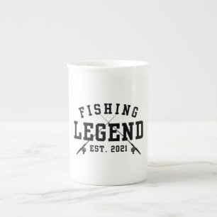 Caneca De Porcelana Lenda da Pesca Estabelecida 2021