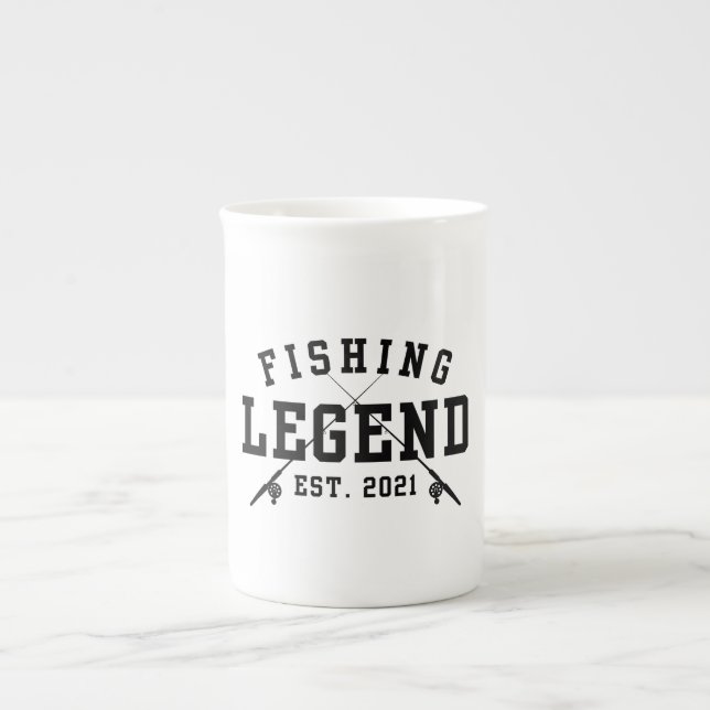Caneca De Porcelana Lenda da Pesca Estabelecida 2021 (Frente)