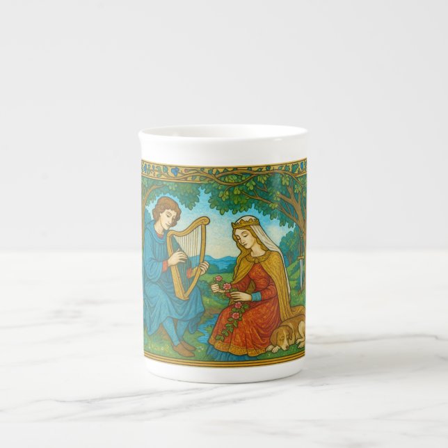 Caneca De Porcelana Lenda de Tristan e Isolde (Frente)