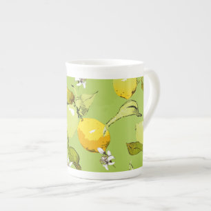 Caneca De Porcelana Limões aquarela 23