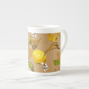 Caneca De Porcelana Limões aquarela 33