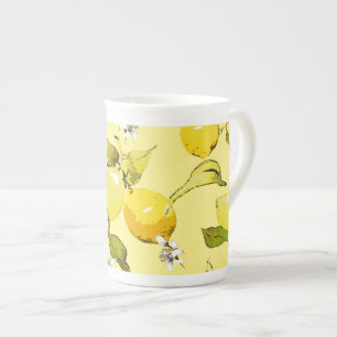 Caneca De Porcelana Limões de aquarela 15