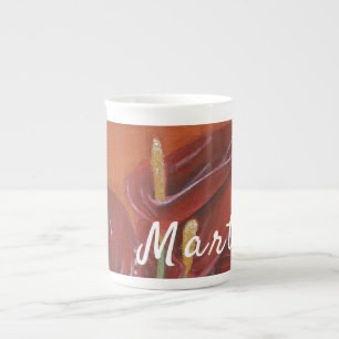 Caneca De Porcelana Linda Flor Personalizada Bone China Mug