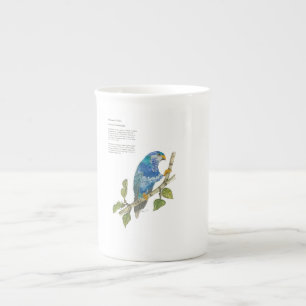 Caneca De Porcelana Linda Mão Pintada E Ameaçada Lorikeet