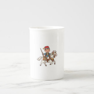 Caneca De Porcelana Lindo Kawaii Cavaleiro Marroquino Tbourida Estilo