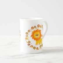 Lion Mandala Bone China Mug