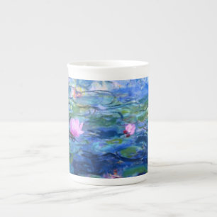 Caneca De Porcelana Lírios de Água Rosa Monet
