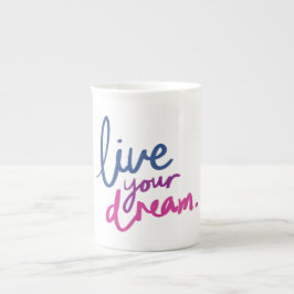 Caneca De Porcelana Live Your Dream Inspirational Quote Coffee Mug