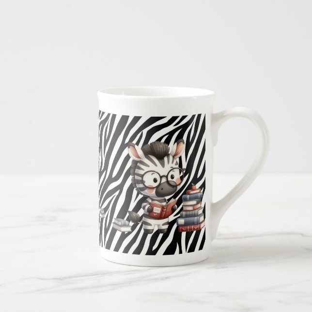 Caneca De Porcelana Livros de Leitura da Zebra. (Direita)