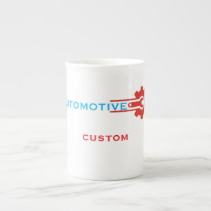 Caneca De Porcelana Logotipo de Engrenagem Automotiva