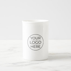 Caneca De Porcelana Logotipo Moderno de Marcas Empresariais