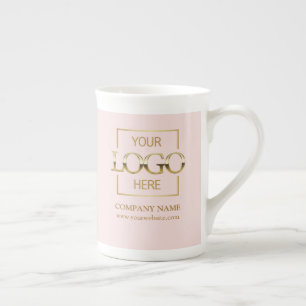 Caneca De Porcelana Logotipo Personalizado de Marca de Negócios Minima