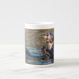 Caneca De Porcelana Lontra de mar ensolarada