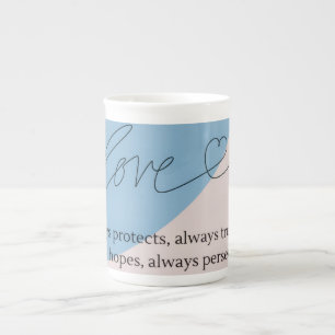 Caneca De Porcelana Love Bíblia Verse