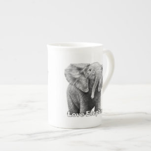 Caneca De Porcelana Love Elephants Specialty Mugs