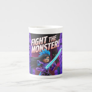 Caneca De Porcelana Lute contra o monstro 