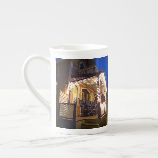 Caneca De Porcelana Luzes de Férias e Rochedos - Vineyard de Martha (Esquerda)