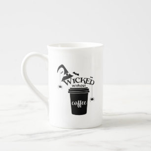 Caneca De Porcelana Má Sem Café – Amante de Café Bruxa Engraçada
