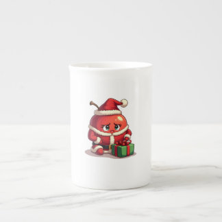 Caneca De Porcelana Maçã triste no natal