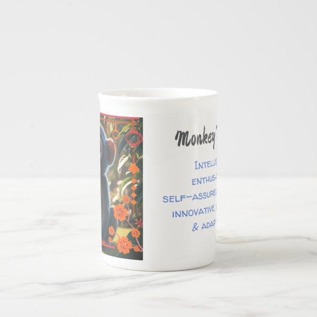 Caneca De Porcelana Macaco - Zodíaco Chinês (Frente)